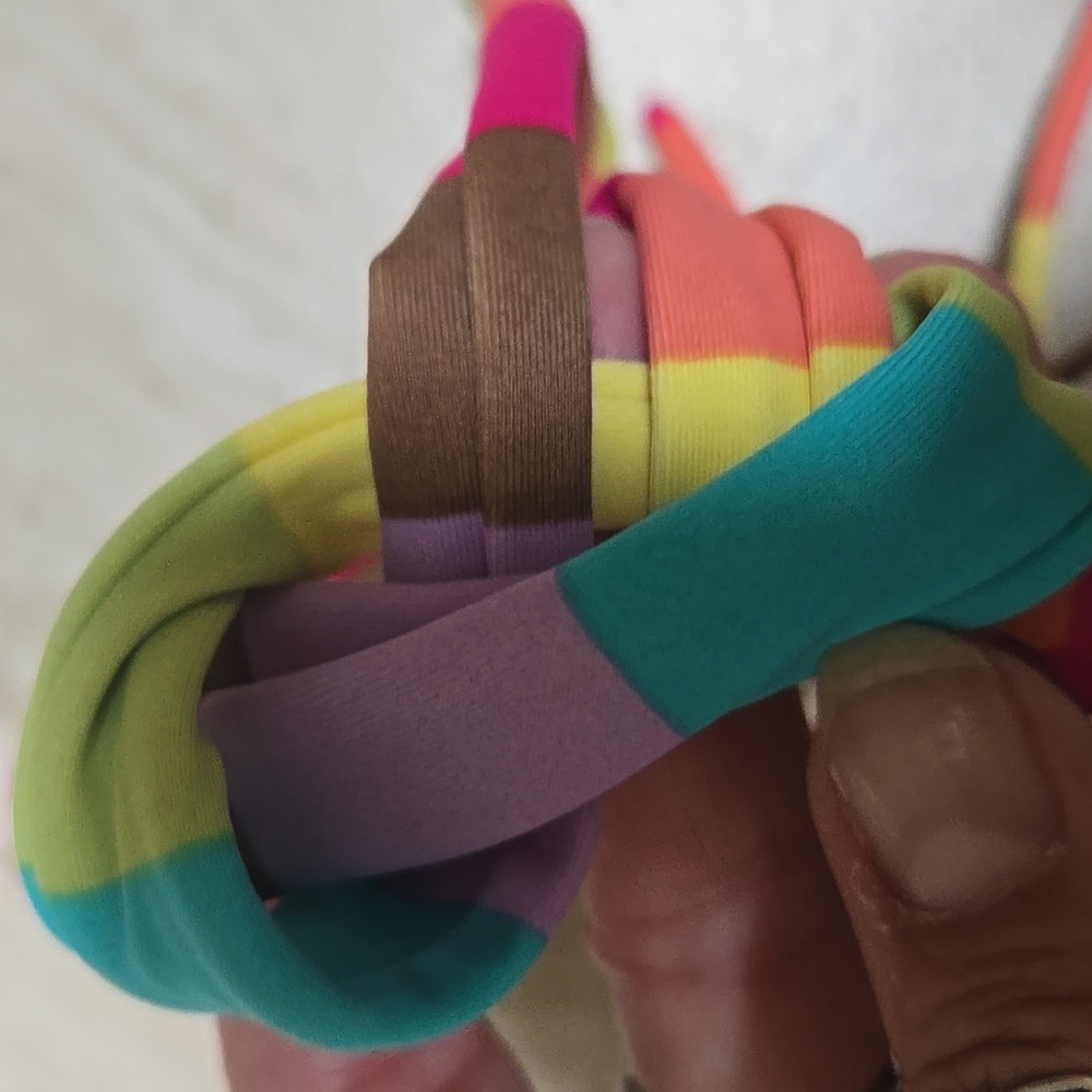 Victoria's Secret Colorful Striped Tie Bikini Top - Picture 6 of 7